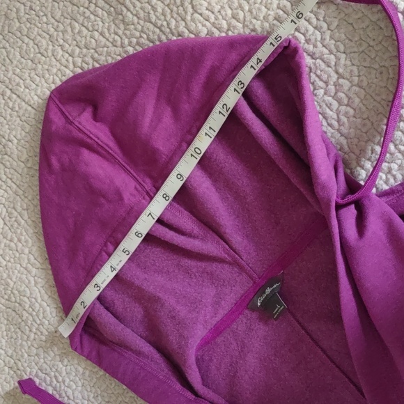 NWT Eddie Bauer Size Large WR Camp Fleece Hoodie Wrap Magenta - Picture 12 of 16